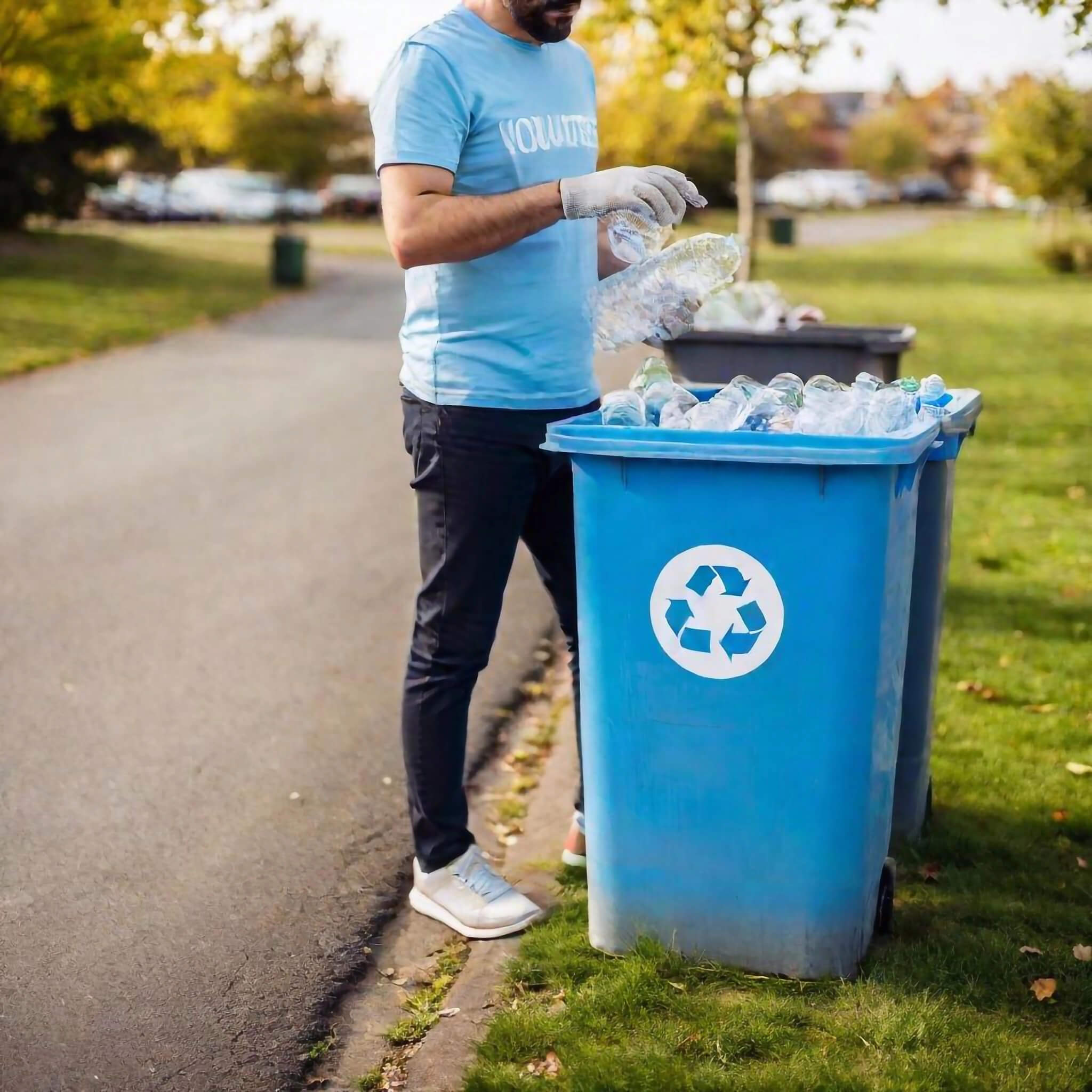 disposing plastic bottles